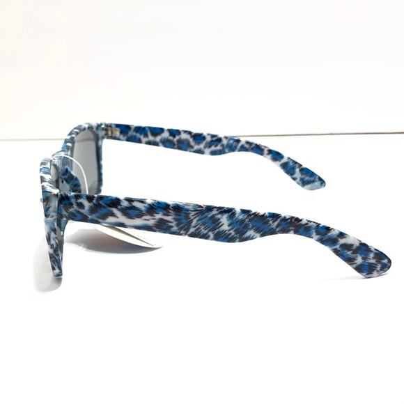 Blue Leopard Animal Print Sunglasses UV400 Retro - Picture 3 of 5